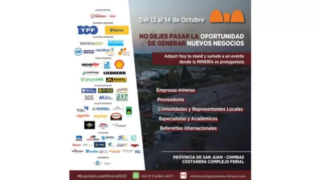 ¡Atención jujeños del sector minero! Llega la Expo San Juan Minera 2022 (y ya podés reservar tu espacio)