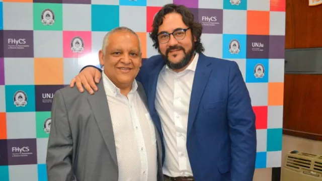 DECANO Y VICEDECANO DE LA FHyCS, CESAR ARRUETA E IGNACIO BEJARANO.