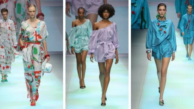 Emporio Armani presenta una silueta elegante, femenina y con mucho color