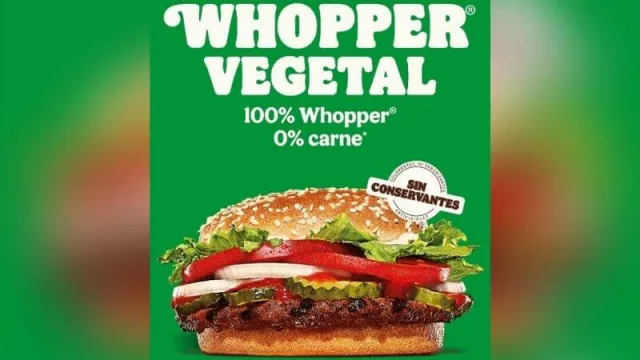 Burger King se suma a la ola vegetariana (presenta la nueva Whopper Vegetal 0% carne)