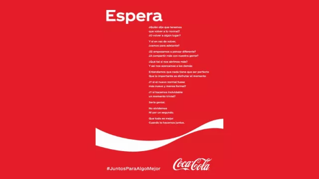 La nueva (y optimista) campaña de Coca-Cola: "Juntos para algo mejor"