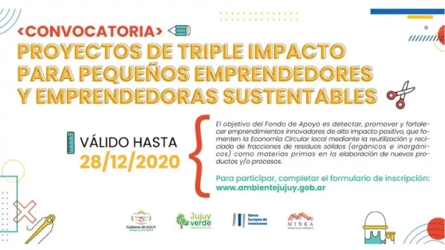 Convocatorias abiertas para proyectos de triple impacto: se viene el Primer Fondo de Apoyo a Pequeños Emprendimientos Sustentables