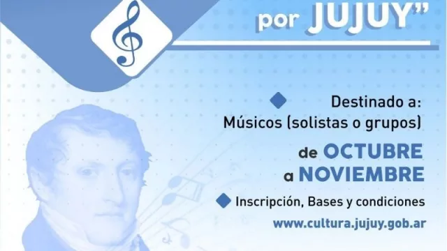 Concurso Provincial de Canción Inédita “Manuel por Jujuy”: convocatoria a músicos e intérpretes