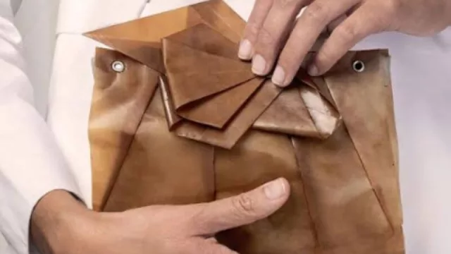 Una tela generada con microorganismos de la yerba mate (similar al cuero) 