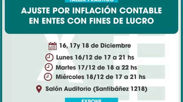Curso práctico para matriculados del CPCEJ: ajuste por inflación contable en entes con fines de lucro