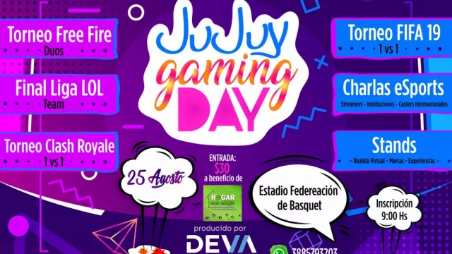 ¡Gaming Day en Jujuy! con diversión y charlas profesionales para los aficionados y amantes de los videojuegos