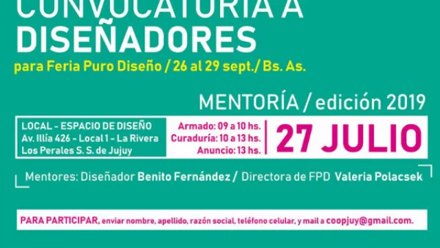 ¡Atención creativos y emprendedores jujeños! Se lanzó la convocatoria 2019 para Puro Diseño