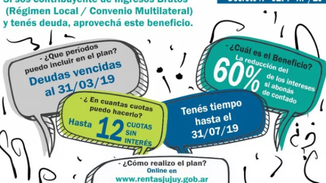 Ingresos Brutos: en Jujuy los contribuyentes podrán regularizar su situación con planes desde 6 hasta 12 cuotas