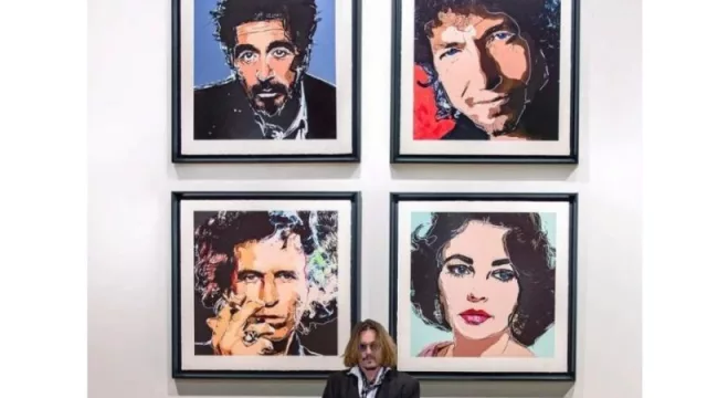 Johnny Depp presentó su primera colección de arte pop