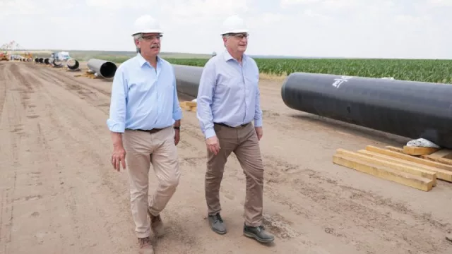 Alberto Fernández recorrió obras del Gasoducto Néstor Kirchneer: “Ésta es una obra central para el futuro energético de la Argentina”