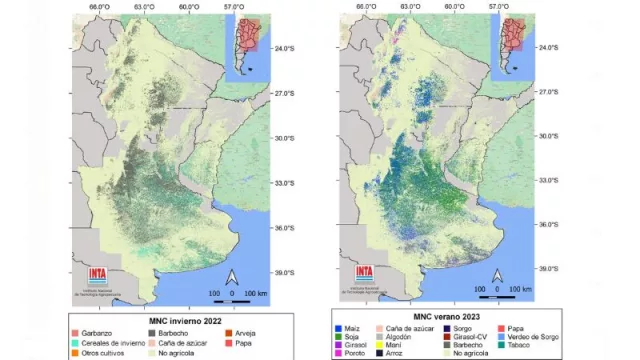 El INTA presentó el quinto mapa nacional de cultivos extensivos