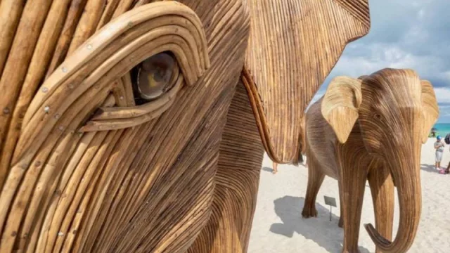 Una manada de arte y conciencia: 100 esculturas de elefantes toman la playa de Miami Beach